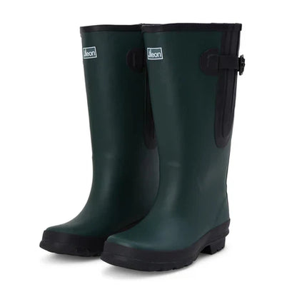 Jileon Rain Boots Extra Wide Calf Womens' Rain Boots - Green - 16-23 Inch Calf. Wide in Foot & Ankle