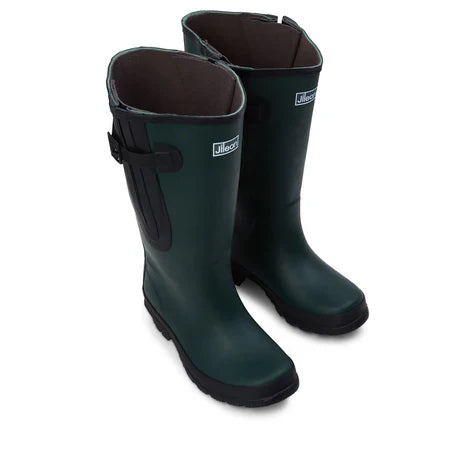 Jileon Rain Boots Extra Wide Calf Womens' Rain Boots - Green - 16-23 Inch Calf. Wide in Foot & Ankle