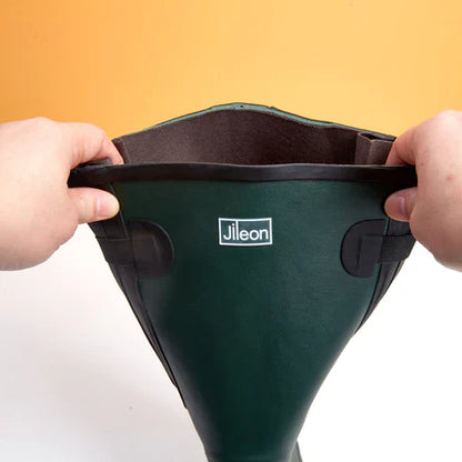 Jileon Rain Boots Extra Wide Calf Womens' Rain Boots - Green - 16-23 Inch Calf. Wide in Foot & Ankle