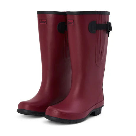 Jileon Rain Boots Extra Wide Calf Women's Rain Boots - Raspberry - 16-23 Inch Calf - Wide in Foot & Ankle