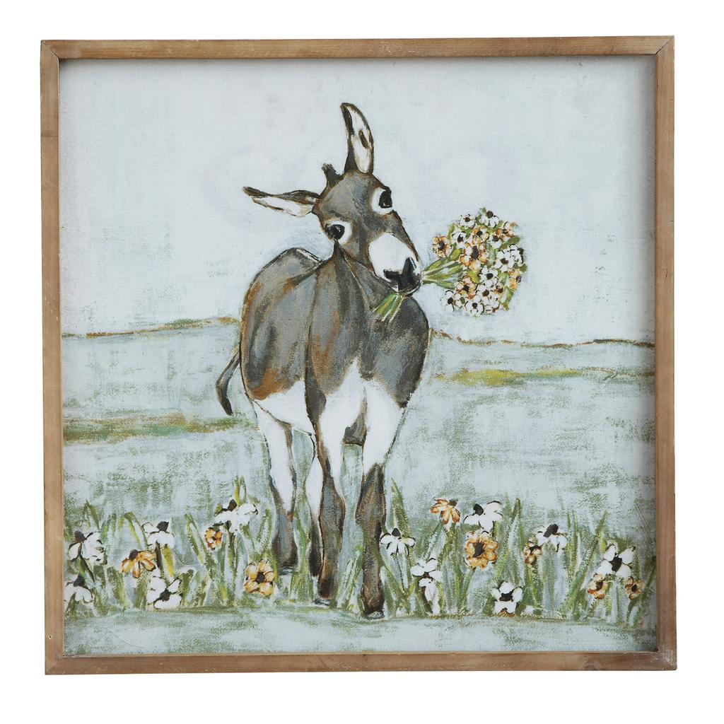 Cracker Barrel 20" Square Donkey Canvas