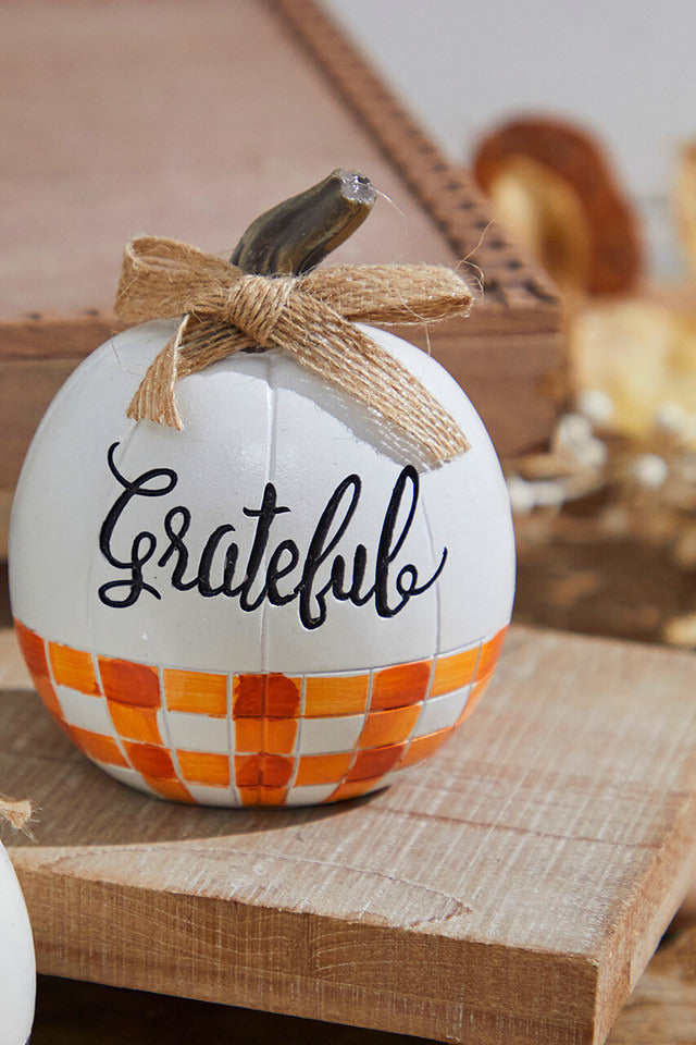 Decorator's Warehouse 4" Plaid Harvest Pumpkin