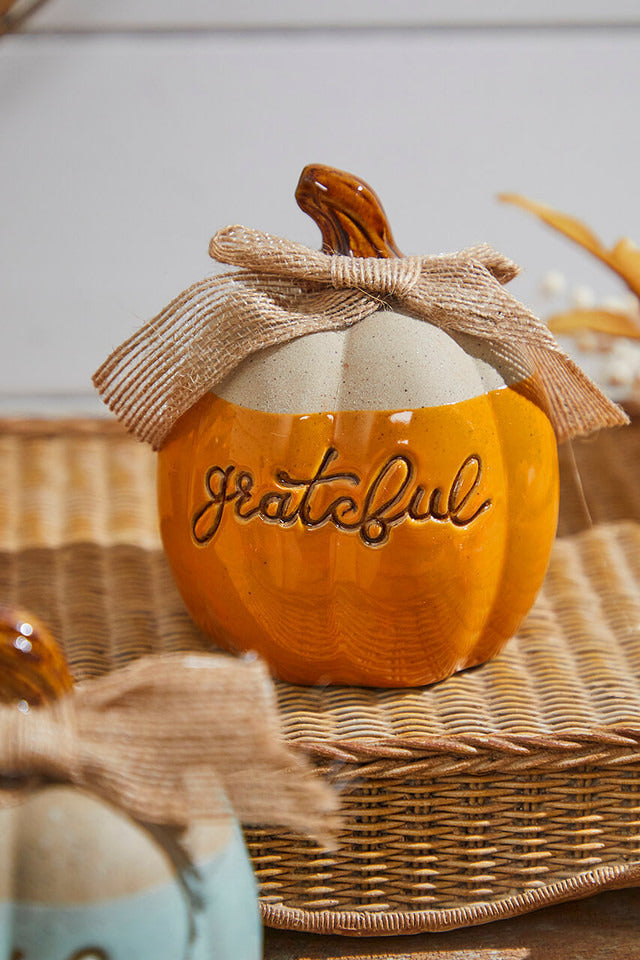 Decorator's Warehouse 4" Ceramic Harvest Pumpkin