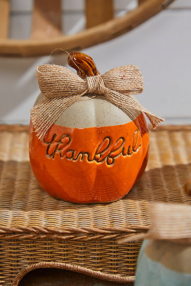 Decorator's Warehouse 4" Ceramic Harvest Pumpkin
