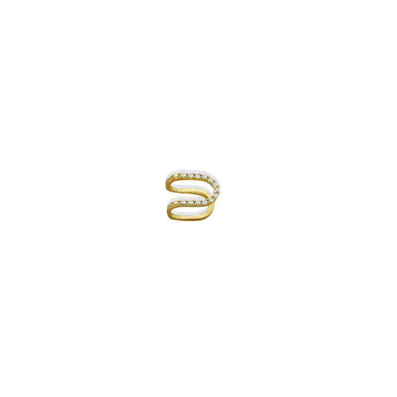 ARGENTO VIVO THE DOUBLE CZ EAR CUFF