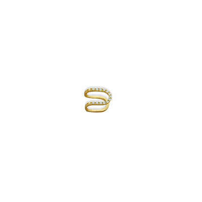 ARGENTO VIVO THE DOUBLE CZ EAR CUFF