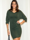 Cupshe Green V-Neck Shirred Mini Dress(x2)