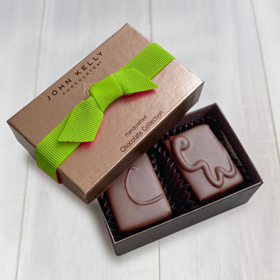 John Kelly Chocolates 2 Piece Signature Handcrafted Semi-Sweet Chocolate Collection for Spring