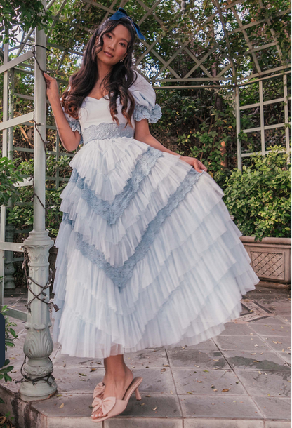 JessaKae Thumbelina Dress - Blue Lace