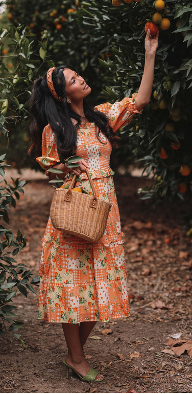 JessaKae Orange Blossom Dress - Orange Patch