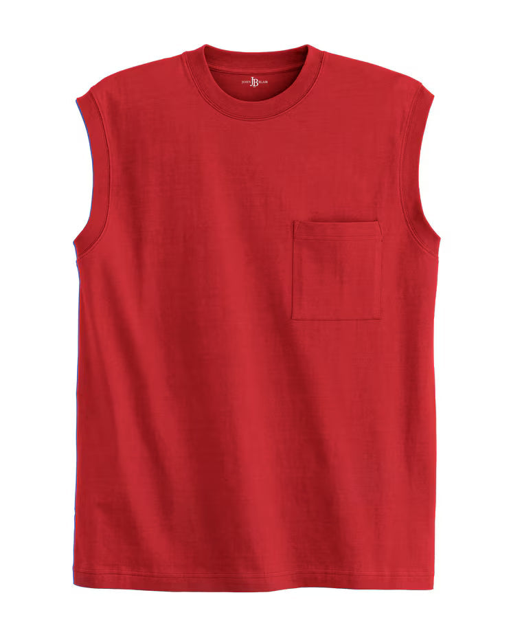 BLAIR John Blair Everyday Jersey Knit Sleeveless Pocket Tee