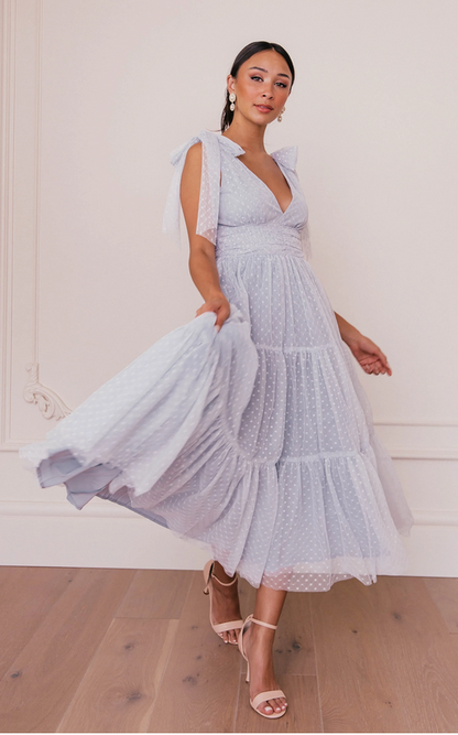 JessaKae Jeanne Dress - Dusty Blue
