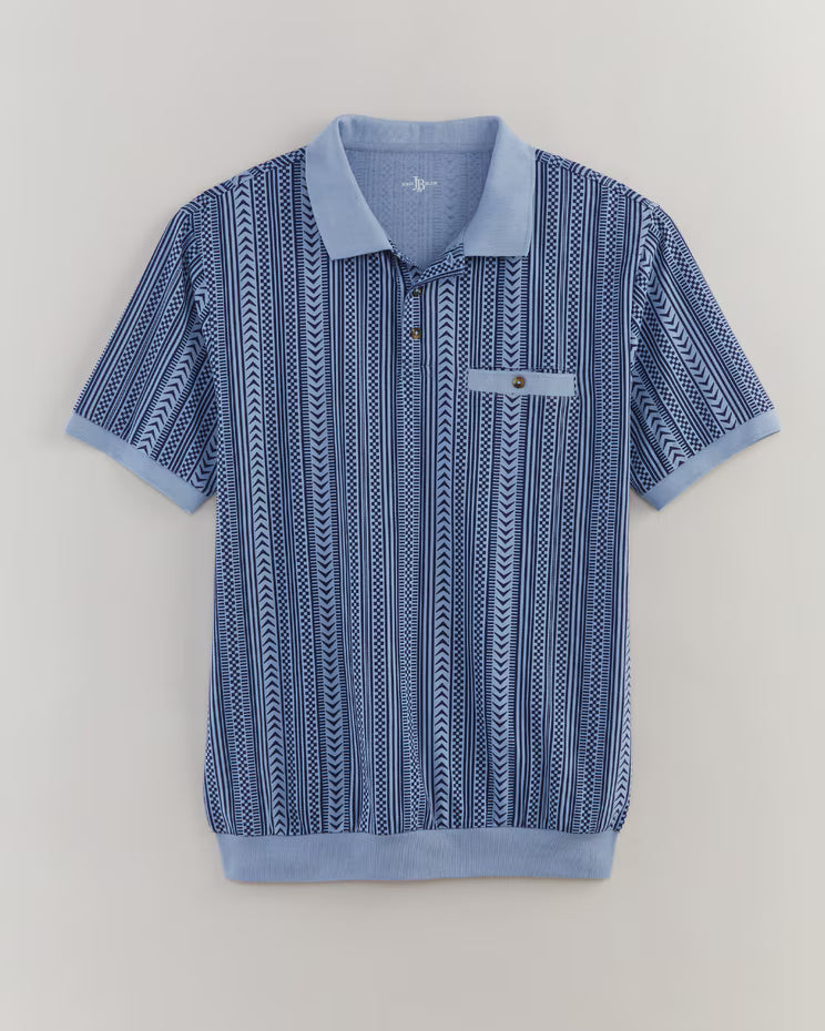 BLAIR John Blair Banded Bottom Stripe Polo