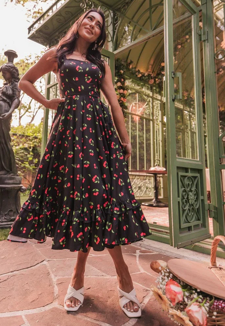 JessaKae Cherry Jam Dress - Black Cherry