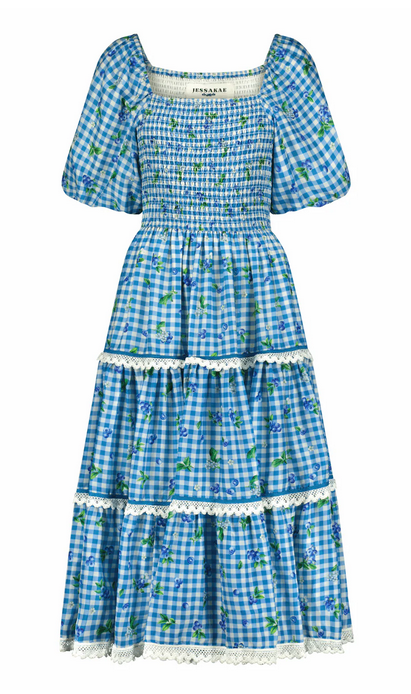 JessaKae Blueberry Muffin Dress - Blue