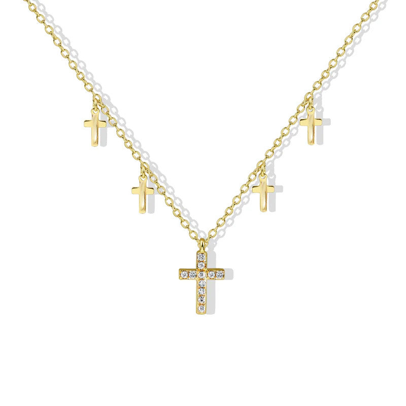 ARGENTO VIVO THE TINY MULTI CROSS NECKLACE