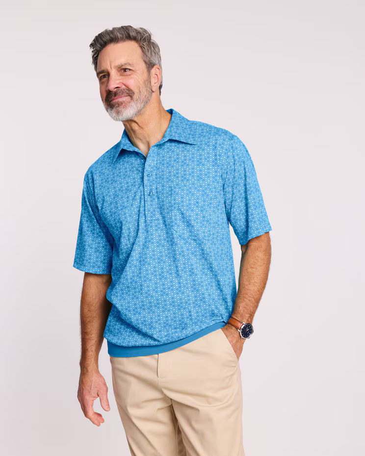 BLAIR John Blair Short-Sleeve Banded-Bottom Polo