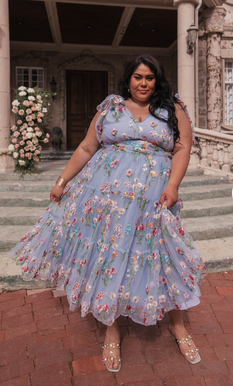 JessaKae Margaret Midi Dress - Blue Floral