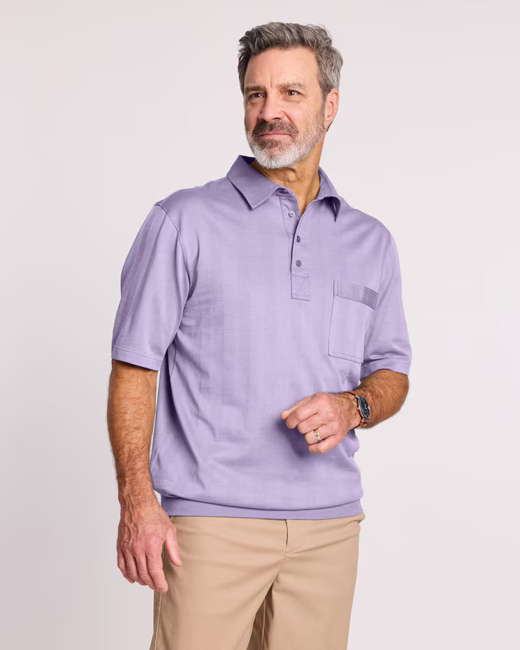BLAIR John Blair Short-Sleeve Tone-on-Tone Polo