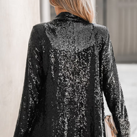 Cupshe Starlight Sequin Open-Front Blazer