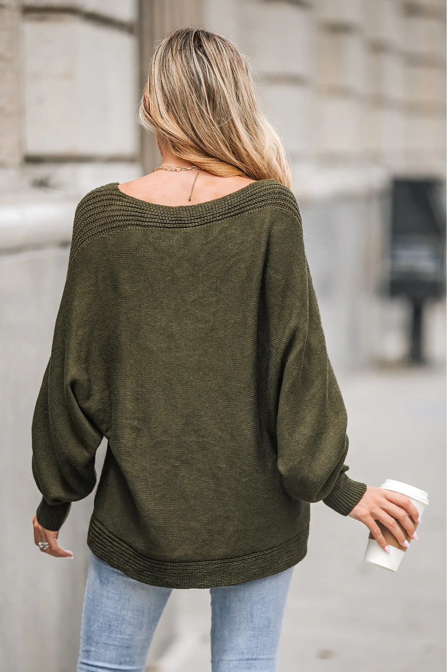 Cupshe Influencer Edits Autumn Leaves Chunky Knit V-Neck Sweater