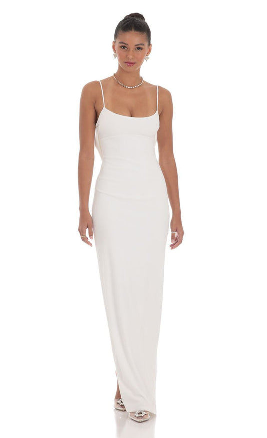 Lucy in the Sky Back Bow Maxi Dress