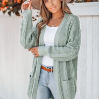 Cupshe Cable Knit Open-Front Cardigan (x2)