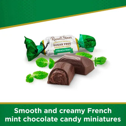 Russell Stover Chocolates Sugar Free Chocolate Candy French Mint, 10 oz. box