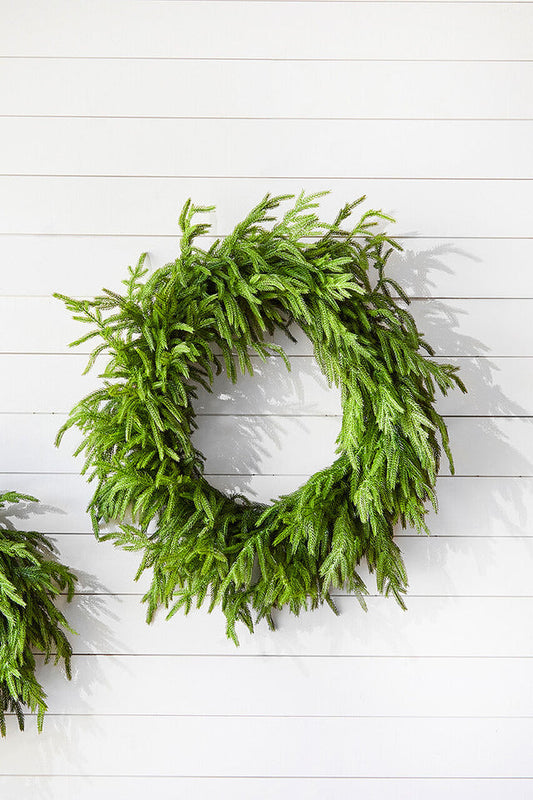 Decorator's Warehouse 30" Just Cut Real Touch Norfolk Pine Wreath