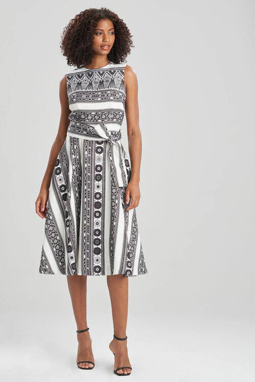 Natori Le Souk Jacquard Fit and Flare Dress