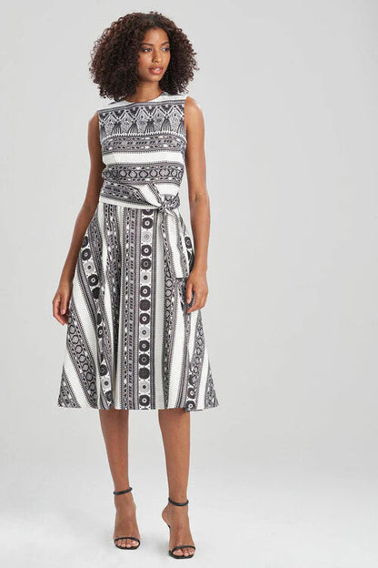 Natori Le Souk Jacquard Fit and Flare Dress