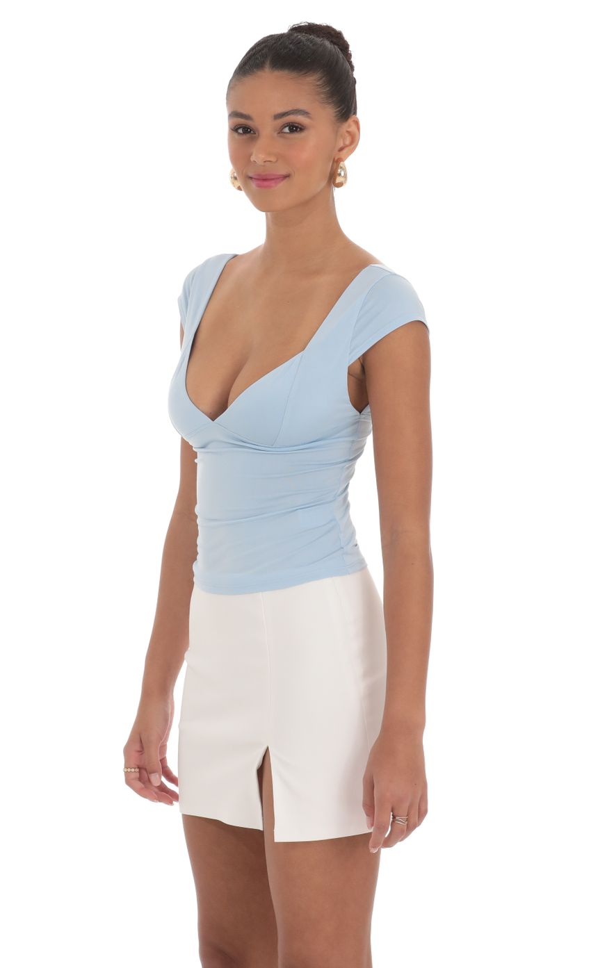 Lucy in the Sky Short Sleeve V-Neck Top