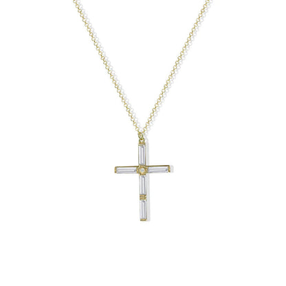 ARGENTO VIVO THE MINI CELIA CROSS NECKLACE