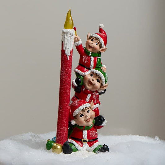 Cracker Barrel LED Elf Stack Candle