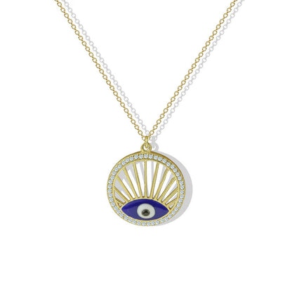 ARGENTO VIVO THE EVIL EYE MEDALLION NECKLACE