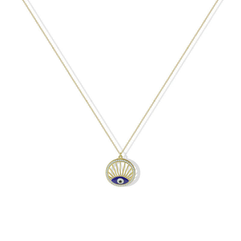 ARGENTO VIVO THE EVIL EYE MEDALLION NECKLACE