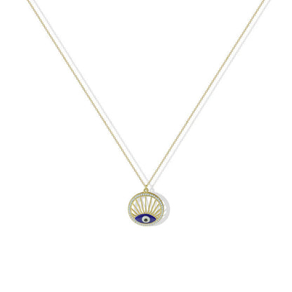 ARGENTO VIVO THE EVIL EYE MEDALLION NECKLACE