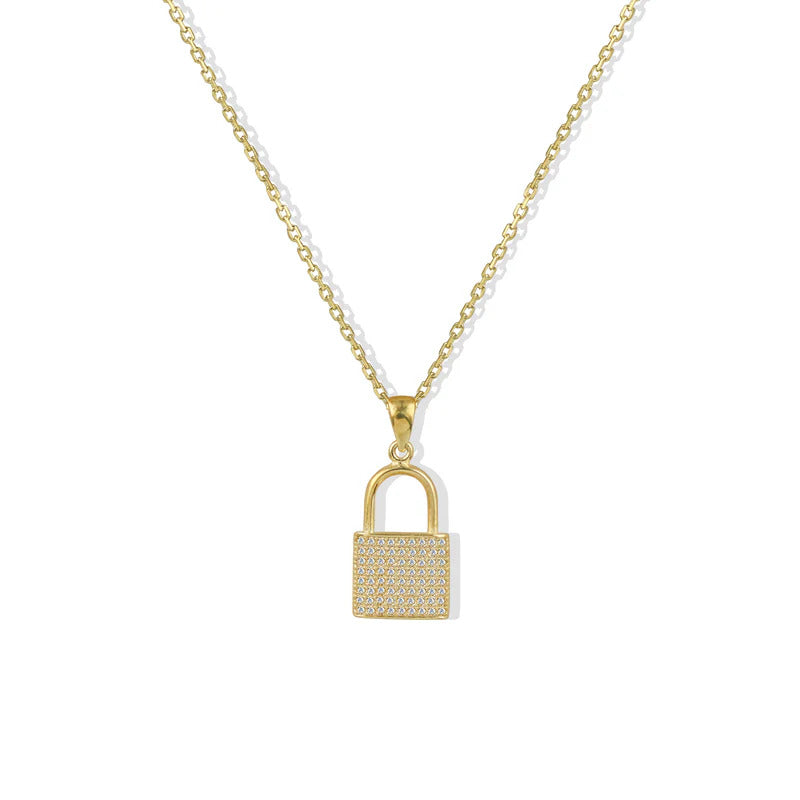 ARGENTO VIVO THE PAVE LOCK NECKLACE