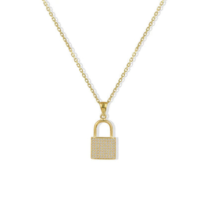 ARGENTO VIVO THE PAVE LOCK NECKLACE