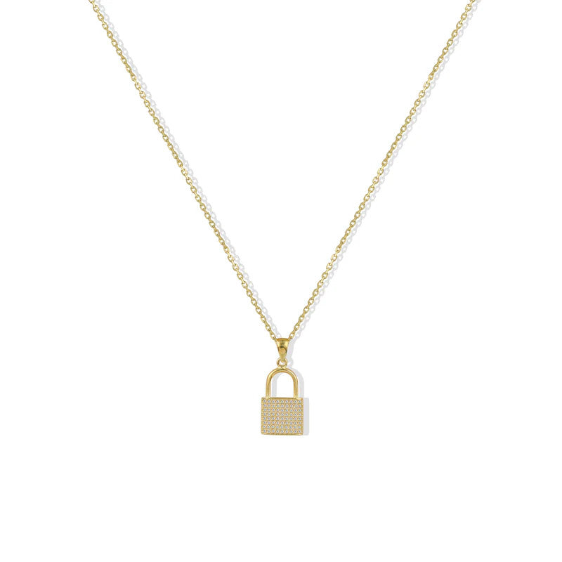 ARGENTO VIVO THE PAVE LOCK NECKLACE