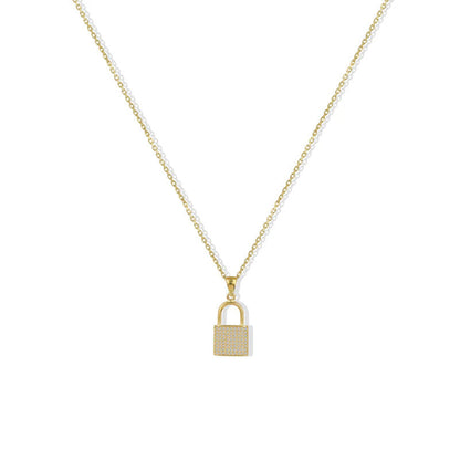 ARGENTO VIVO THE PAVE LOCK NECKLACE