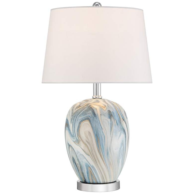 Lamps Plus 360 Lighting Travis 20 1/4" High Modern Blue Ceramic Table Lamp