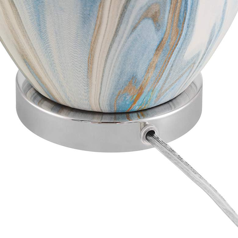 Lamps Plus 360 Lighting Travis 20 1/4" High Modern Blue Ceramic Table Lamp