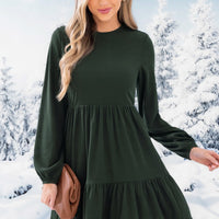 Cupshe Bubble Sleeve Round Neck Dress(x2)