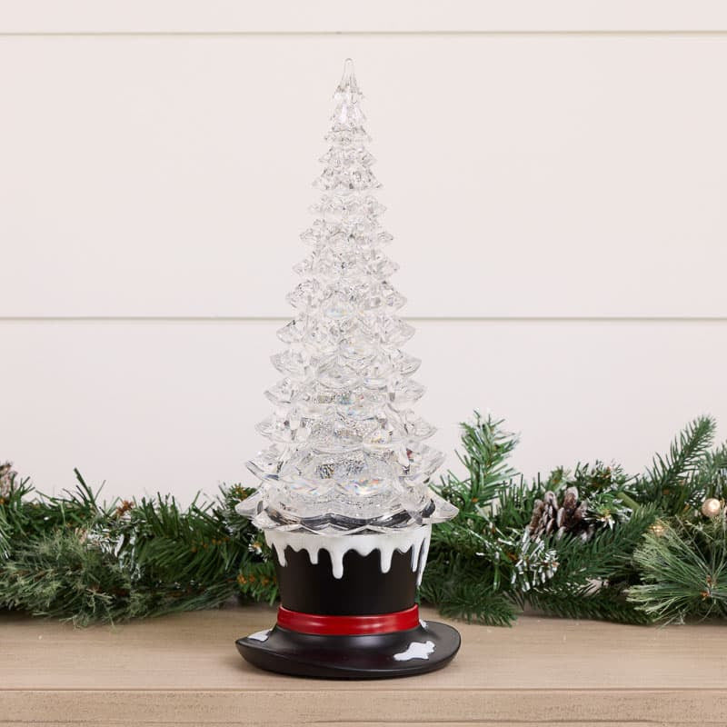 Cracker Barrel Hat Tree Glitter Globe