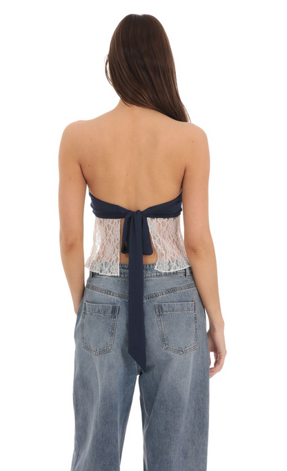Lucy in the Sky Strapless Lace Top