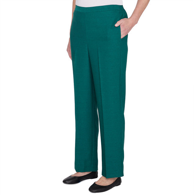 Alfred Dunner Women's Classic Emerald Isle Medium Length Pant - EMERALD