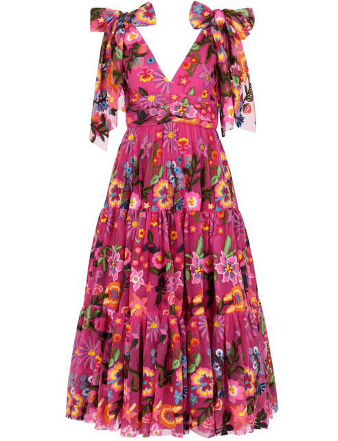 JessaKae Hibiscus Dress - Fuchsia Floral