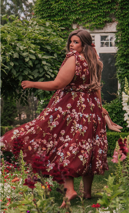 JessaKae Margaret Midi Dress - Red Dahlia