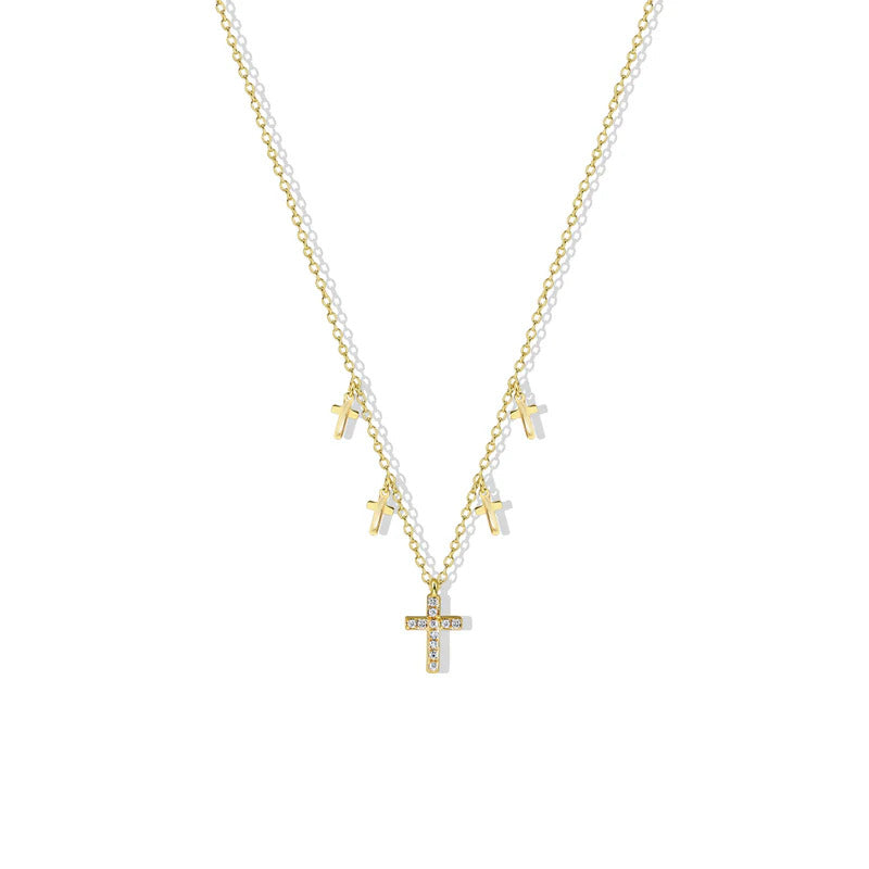 ARGENTO VIVO THE TINY MULTI CROSS NECKLACE